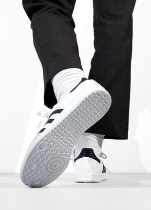 Кроссовки adidas samba white/grey/dark blue8 фото