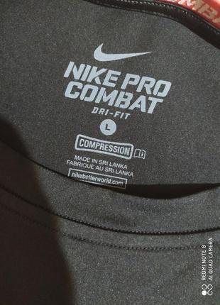 Компрессионная футболка nike pro combat с крутым принтом2 фото