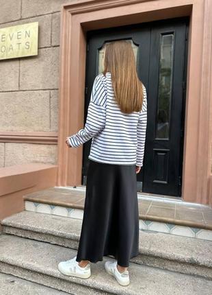 Длинная юбка из атлас-сатина4 фото