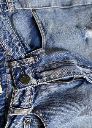 Новые джинсы скинни на высокой талии рваные с дырками высокая посадка boohoo оригинал8 фото