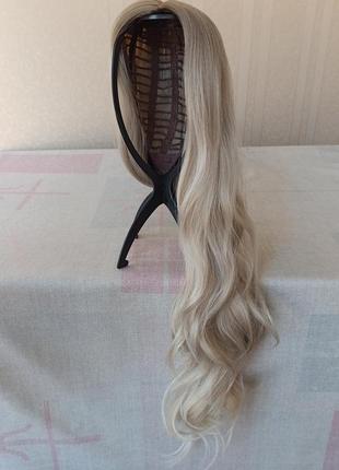 Длинный парик блонд, без чешуйки, новая, термостойкая, парик1 фото