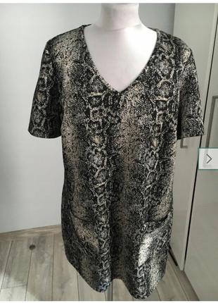 Стильне плаття туніка зміїний принт