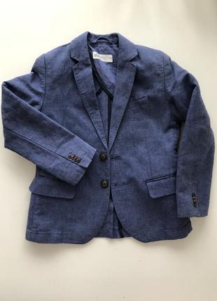 Льняной пиджак h&m на мальчика 5-6 лет.1 фото