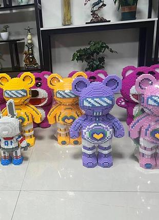 Конструктор magic blocks, що світиться, у вигляді ведмедика bearbrick2 фото