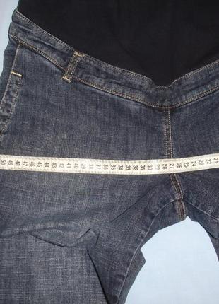 Жіночі шорти для вагітних з гумкою розмір 46-48 / 12-14 джинсові стрейч бриджі капрі2 фото