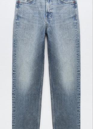 Суперовые женские джинсы mom fit "zara"р.44 новая коллекция.заміри-пояс-44,бедра-58,кроковий-70,вся довжина-1022 фото