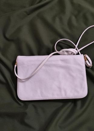 Біла шкіряна сумочка з логотипом h2 фото