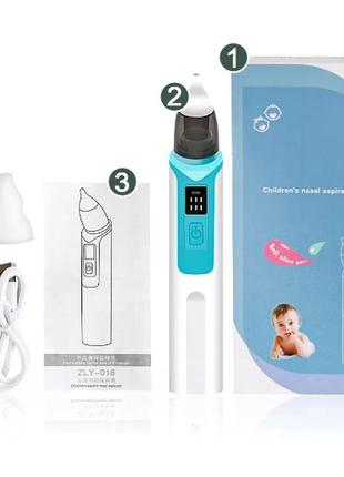 Детский назальный электронный аспиратор, безопасный соплеотсос для носа.