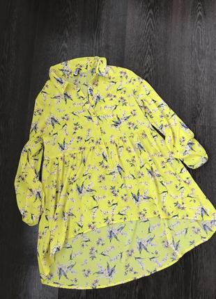 Красивая туника блуза свободного кроя сзади длинная4 фото
