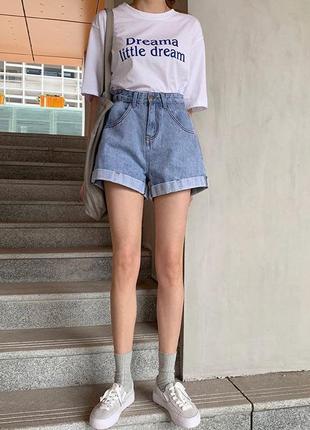 Жіночі шорти, джинсові шорти літо. висока талія, легкі літні шорти розмір s m