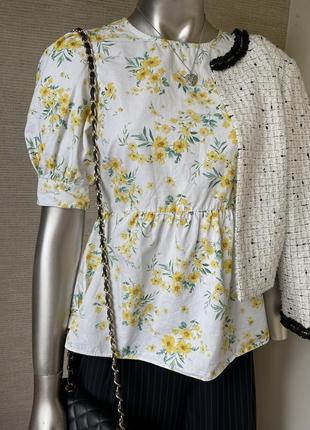 Новая весенная блуза в цветочный принт4 фото