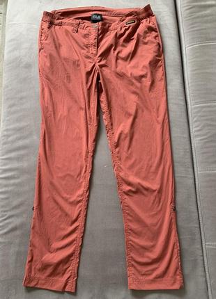 Jack wolfskin columbia женские брюки треккинговые l xl desert roll-up pants1 фото