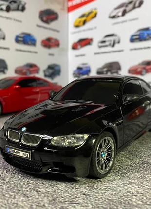 Машинка bmw m3 на радіокеруванні чорна. машинка на пульті радіоуправління бмв