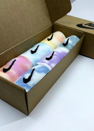 Набір шкарпеток nike tie-dye високих | бокс носків найк тай-дай4 фото