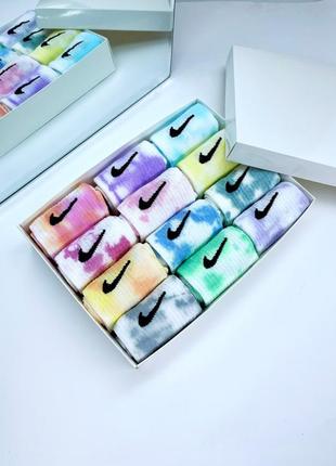 Набір шкарпеток nike tie-dye високих | бокс носків найк тай-дай5 фото