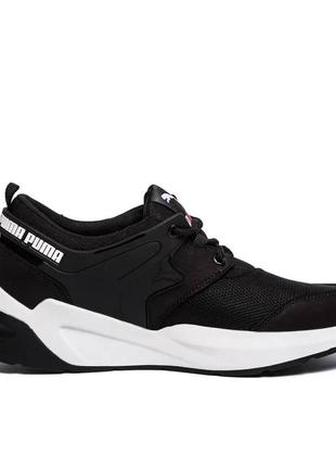 Мужские кроссовки летние сети puma black