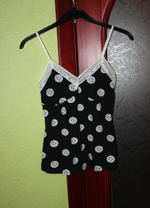 Красивая бельевая натуральная майка, разм. xs от tu, англия