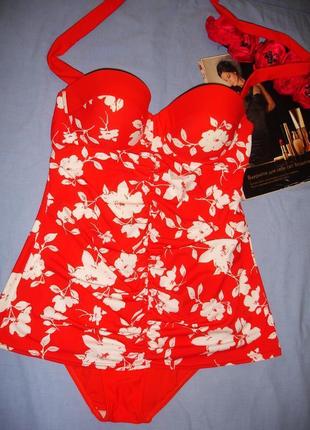 Купальник платье монокини сдельный размер 50 / 16 чашка 85 с 85с слитный юбочкой1 фото