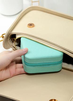 Шкатулка casegrace sp-01212 turquoise 10*10*5 см для украшений и ювелирных изделий...