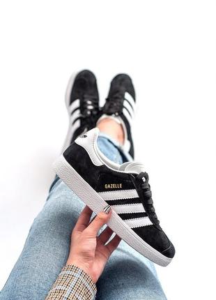 Adidas gazelle black 🆕 женские кроссовки адидас 🆕 черные6 фото