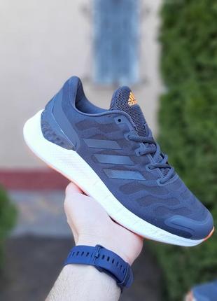 Кросівки adidas ventania сірі з помаранчевим2 фото