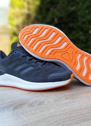 Кросівки adidas ventania сірі з помаранчевим9 фото