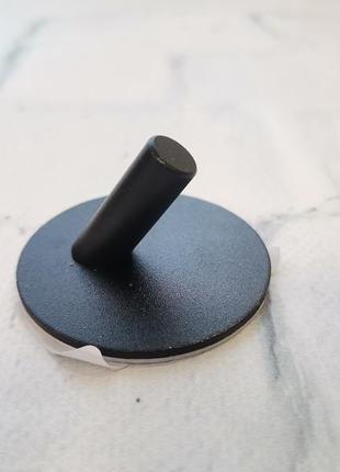 Самоклеящийся крючок из нержавеющей стали, круглый, черный2 фото