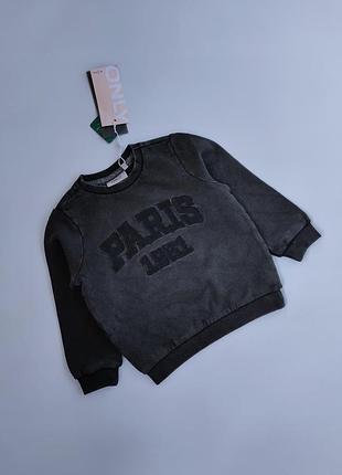 Світшот кофта з написом з вишивкою paris only kids, name it 92 см, на 2 роки