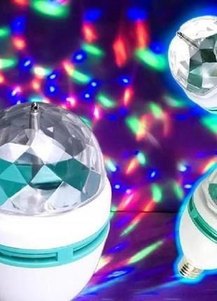 Диско лампа laser rotating lamp,вращающаяся светодиодная диско лампа, диско шар для...