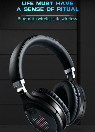 Беспроводные наушники и гарнитура bluetooth mc80-1 led с mp3 плеером, fm. наушники блютуз блютус для телефона6 фото