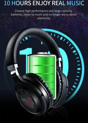 Беспроводные наушники и гарнитура bluetooth mc80-1 led с mp3 плеером, fm. наушники блютуз блютус для телефона4 фото