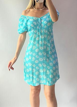 Платье в цветочный принт, размер м-л