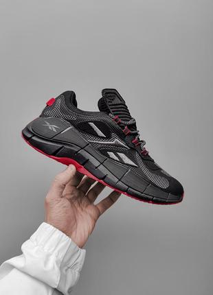 Мужские кроссовки черные с бордовым в стиле reebok zig kinetika black/red reflective6 фото