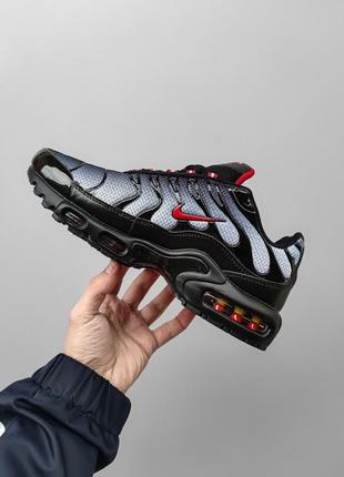 Мужские кроссовки голубые с красным в стиле nike air max tn blue/red 🇻🇳4 фото