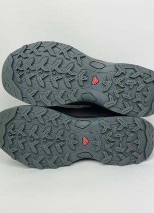 Трекинговые кроссовки salomon gore-tex 409231 159817 оригинал серые женские 38 водоотталкивающие туристические ботинки6 фото