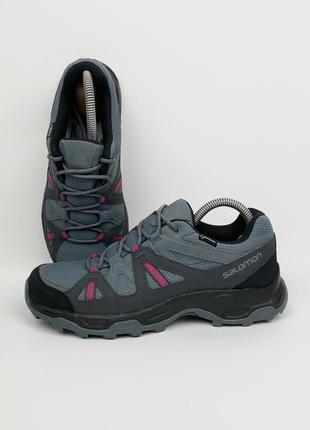 Трекинговые кроссовки salomon gore-tex 409231 159817 оригинал серые женские 38 водоотталкивающие туристические ботинки1 фото