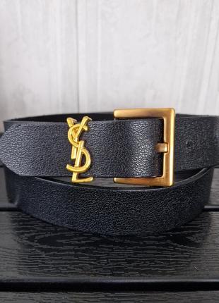 Ремень кожаный yves saint laurent