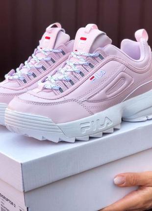 Кросівки, fila disruptor 2, 35-40 розмір, рожеві1 фото