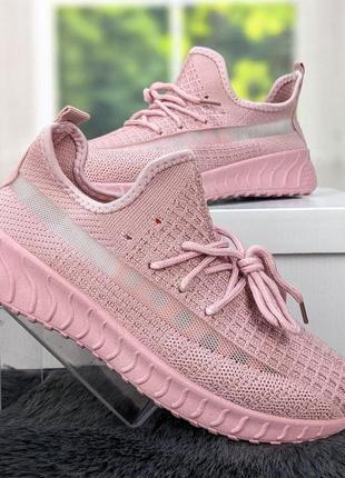 Кросівки жіночі пудрові текстильні fdek 43753 фото