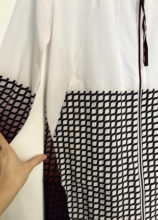 Kristina kruopienyte дизайнерська сукня на блискавці з довгим рукавом і карманами з v подібним коміром супер легка тканина градієнт геометричний принт3 фото