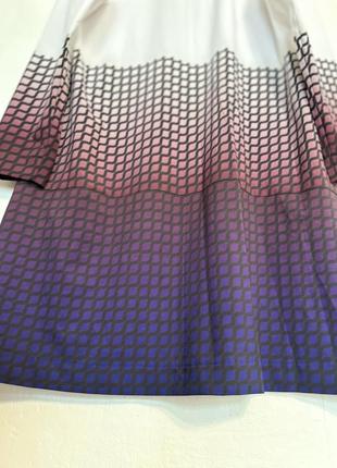 Kristina kruopienyte дизайнерська сукня на блискавці з довгим рукавом і карманами з v подібним коміром супер легка тканина градієнт геометричний принт7 фото
