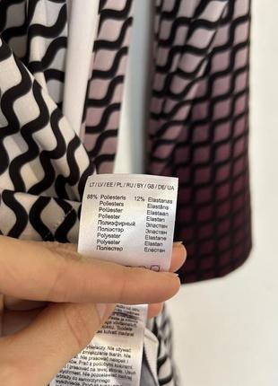Kristina kruopienyte дизайнерська сукня на блискавці з довгим рукавом і карманами з v подібним коміром супер легка тканина градієнт геометричний принт8 фото