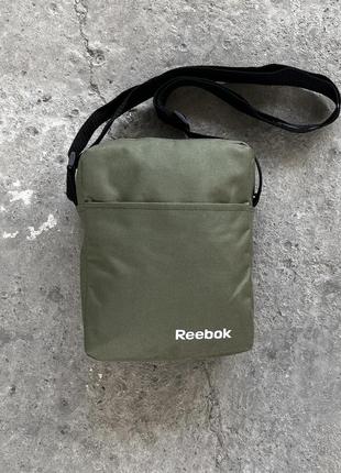 Барсетка зелена камуфляжна сумка-барсетка у військовому стилі зеленого кольору хакі камуфляжна сумка reebok
