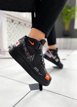 💥nike air force 1 high just do it pack black 🆕 чоловічі кросівки найк 🆕 чорні