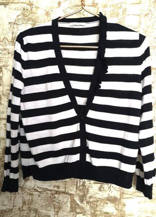 Женская полосатая кофта motivi легкая натуральная кофточка