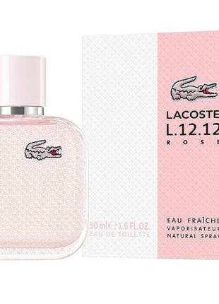 Жіноча туалетна вода пробник lacoste l.12.12 rose eau fraiche10 фото