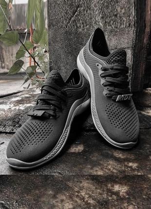 Крокс кроссовки лайтрайл 360 черные crocs literide 360 pacer black/slate grey
