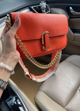 Женская сумка клатч оранжевая the colorblock  марк джейкобс