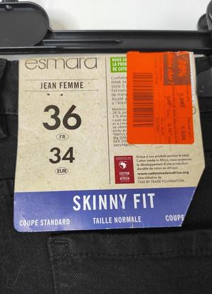 Джинсы skinny женские базовые esmara xs 34 euro черные германия7 фото