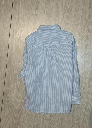 Рубашка в полоску marks &amp; spencer на 4-5 лет5 фото